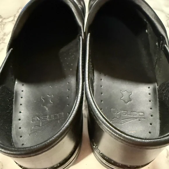 Dansko Black Leather Clogs - Picture 9 of 16